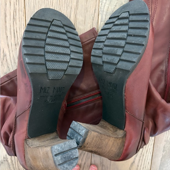 Miz Mooz Burgundy Heeled Boots - Picture 7 of 11